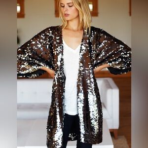 Emerson Fry Sequin Jacket - Gunmetal
